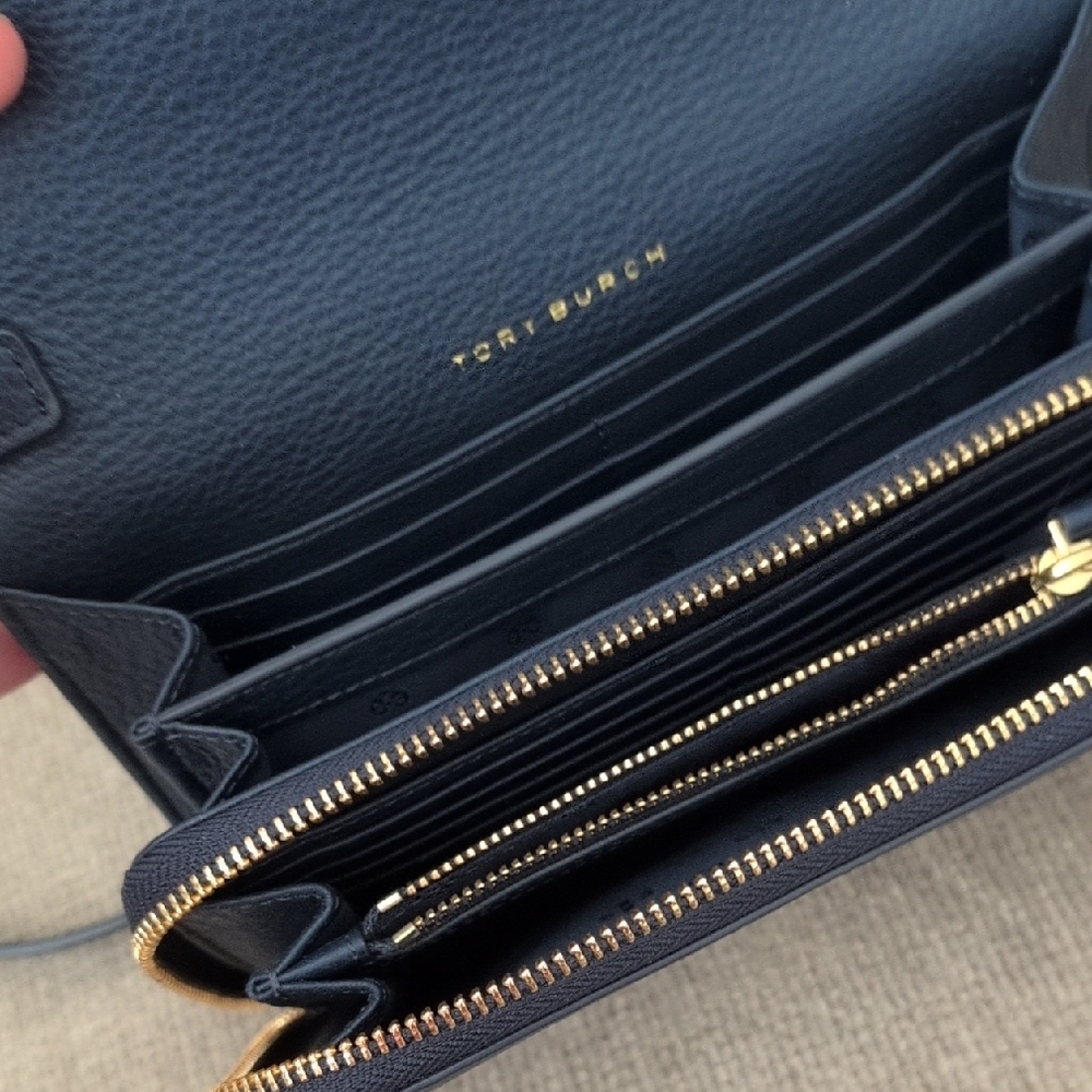 Tory Burch Navy Leather Crossbody Bag - Picture 3 of 3